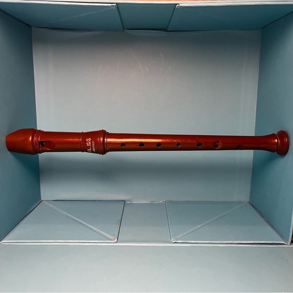 Aulos Empire Recorder - Brown - with Sleeve (no drawstring) - Made in Japan
